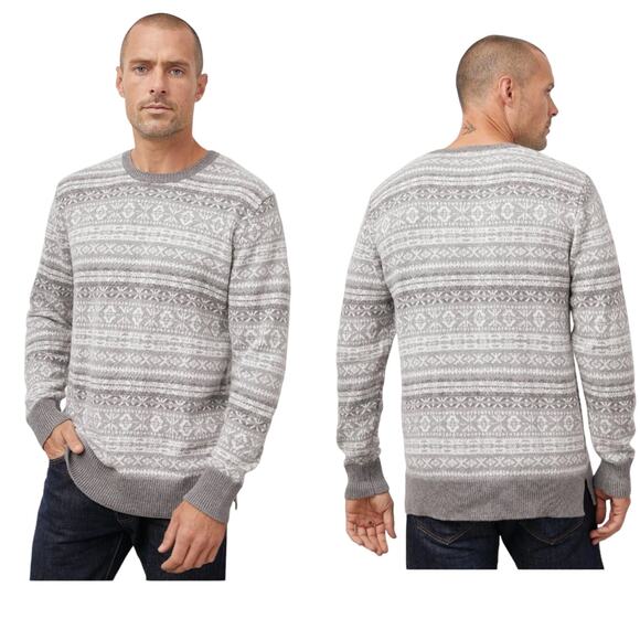 SALE Rails Carlisle Silver Icicle Wool Blend Gray Pullover Sweater Mens XXL NWOT - Picture 1 of 13